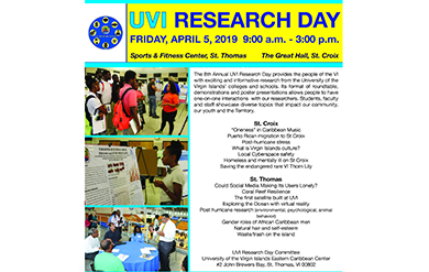 UVI Research Day flyer